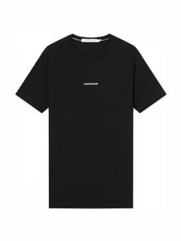 Image of Calvin Klein Jeans CK Jeans Micro Branding Essential T-Shirt - Black Size M Men