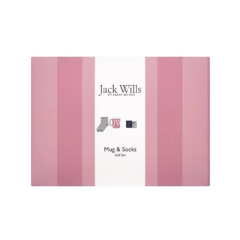 Image of Jack Wills Mug and Socks Gift Set - Pink