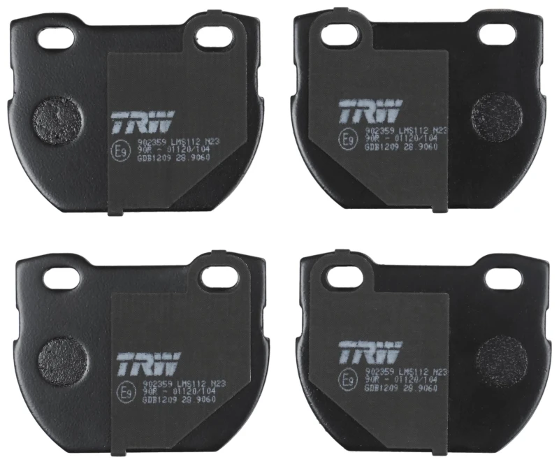Image of TRW GDB1209 Brake pad set not prepared for wear warning indicator Brake Pad Set,disc brake (402)