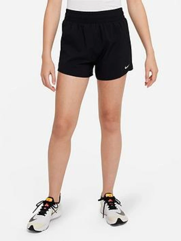 Image of Girl's shorts Nike Dri-FIT One Hr Noir Female 7/8 ans