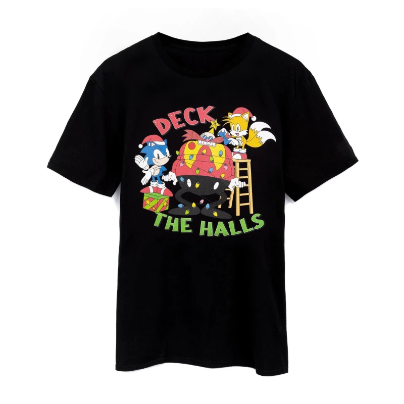 Image of Sonic the Hedgehog Sonic the Hedgehog Men Short Sleeved T-Shirt in Black Size: Small Black S Male 5063203002498