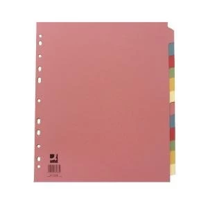 Image of Q-Connect 12-Part Extra Wide Subject Divider A4 KF76983