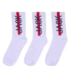 Image of Jack Wills Wills 3 Pack of Sports Socks Child Boys - White