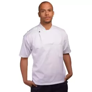 Image of AFD Mens Short Sleeve Chefs Tunic (3XL) (White)