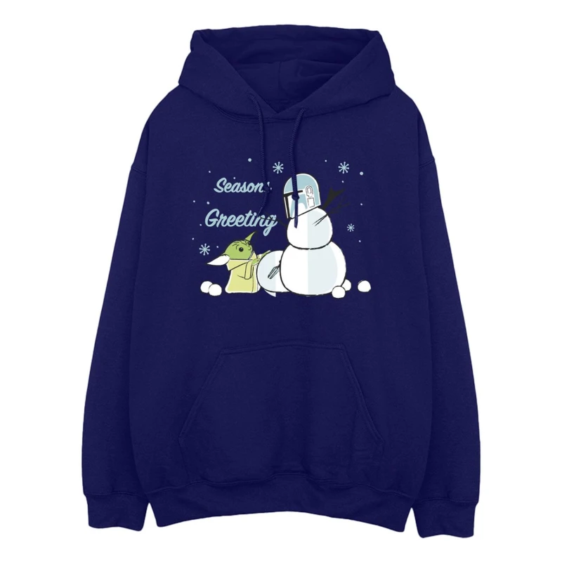 Image of Star Wars Star Wars Men Seasons Greetings Hoodie in Navy Size: Small Navy S Male 5063376920476