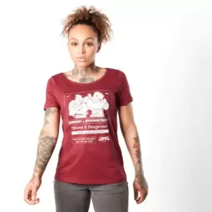 Image of Teenage Mutant Ninja Turtles Burgundy Bebop And Rocksteady Womens T-Shirt