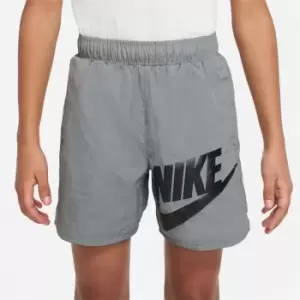 Image of Nike Sportswear Big Kids Woven Shorts Junior Boys - Grey