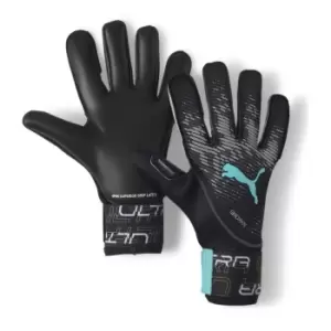 Image of Puma Ultra Grip Hybrid Goalkeeper Gloves Unisex Adults - Black