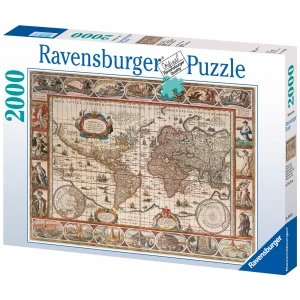 Image of Map of the World From 1650 Jigsaw Puzzle (2000 Pieces)