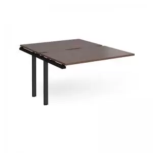 Image of Adapt add on unit single 1200mm x 1600mm - Black frame and walnut top