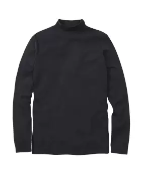 image of Cotton Traders Long Sleeve Turtleneck Base Layer in Black