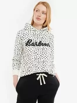 Image of Barbour Print Otterburn Hoodie, White, Size 14, Women