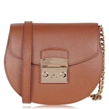 image of Furla Metropolis Mini Crossbody Round Bag - Brown