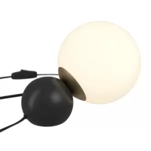 Nostalgia Modern Table Lamp Matt Gold, Glass Shade