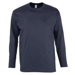 Image of SOLS Mens Monarch Long Sleeve T-Shirt (5XL) (Navy)