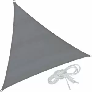 image of Tectake Sun Shade Sail Triangular Grey