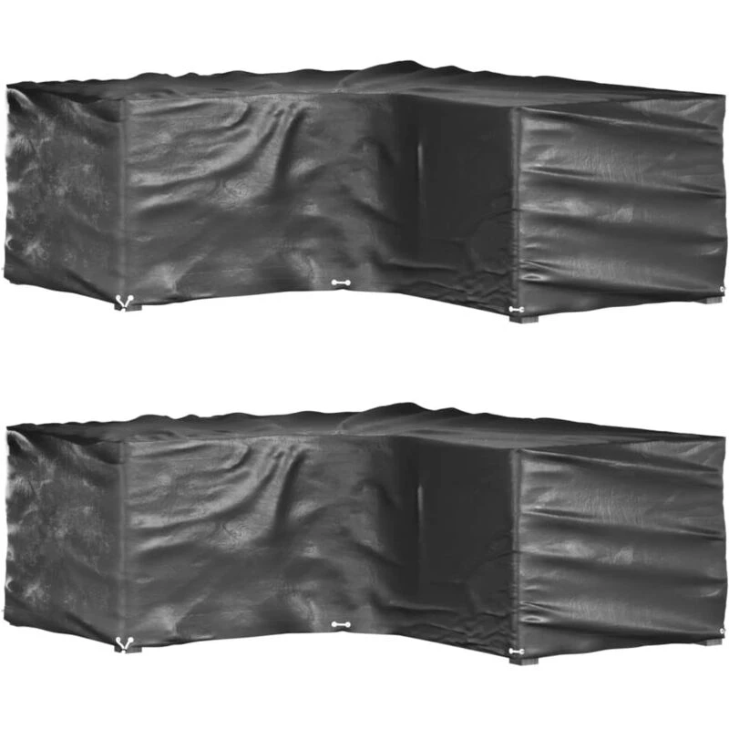 Image of VIDAXL Vidaxl - L-Shaped Garden Furniture Covers 2 pcs 12 Eyelets 185x185x70cm 8720845747305