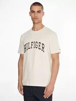 Image of Tommy Hilfiger Hilfiger Arch Casual T-Shirt - Ivory, Ivory Size XL Men