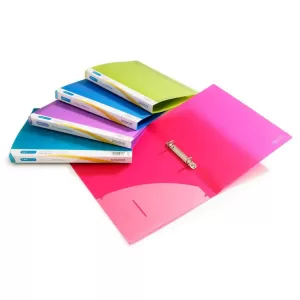 Image of Rapesco 15mm 2-Ring Bright Transparent Ring Binder A4 PK10
