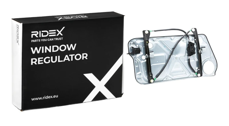 Image of RIDEX 1561W0301 Window regulator Right, Operating Mode: Electric, without electric motor, with bolted-on plate Window Winder (1561)