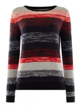 Image of Barbour Rhossili Boat Neck Stripe Jumper Blue
