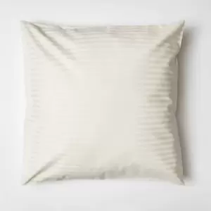 Image of Belledorm 540 Thread Count Satin Stripe Continental Pillowcase (One Size) (Ivory) - Ivory
