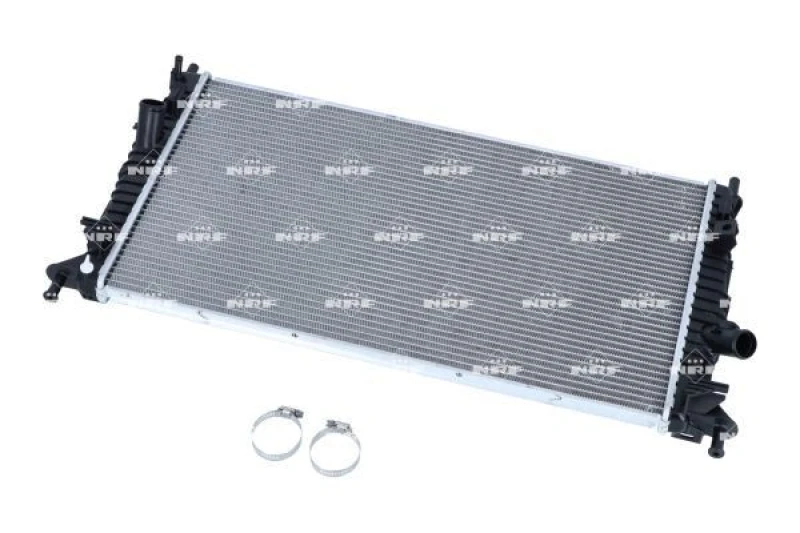 Image of NRF 55327 Engine radiator EASY FIT Brazed cooling fins, Aluminium, with mounting parts Aluminium Radiator,engine cooling (470)