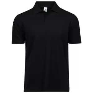 Image of Tee Jays Mens Power Pique Organic Polo Shirt (XXL) (Black)