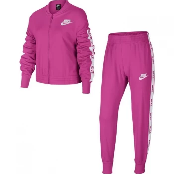 image of Nike Sportswear Older Girls Tricot Tracksuit - Pink, Size XL, 15-16 Years, Women