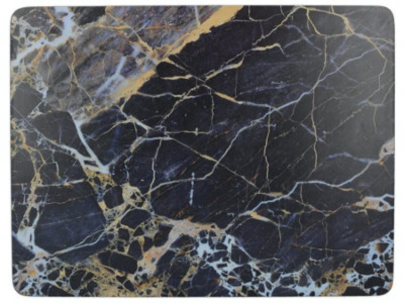 Image of Creative Tops Navy Marble Pack Of 6 Premium Placemats
