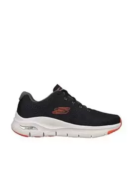 Image of Skechers Arch Fit Arch Fit Engineered Mesh Lace-up Sneaker Trainer, Black, Size 11, Men