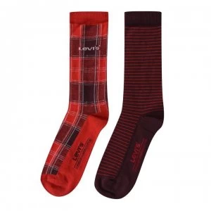 image of Levis 2p Socks - Neon red