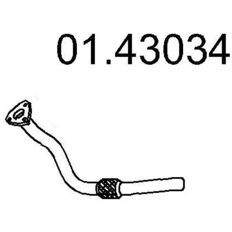 Image of MTS 01.43034 Exhaust Pipe Rear, Length: 635mm Exhaust Pipe (17)