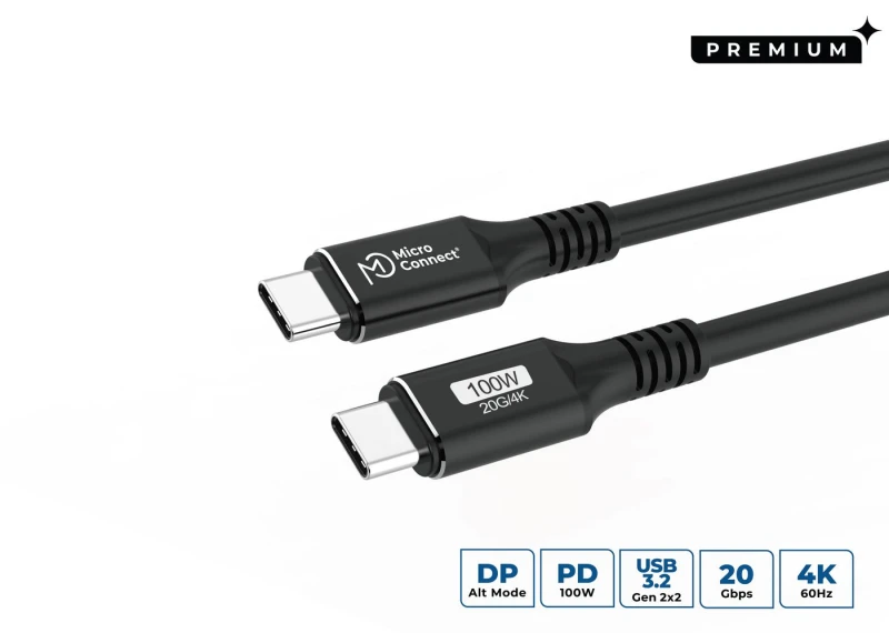 Image of Microconnect USB3.2CC01 USB cable USB 3.2 Gen 2 (3.1 Gen 2) 1m USB C