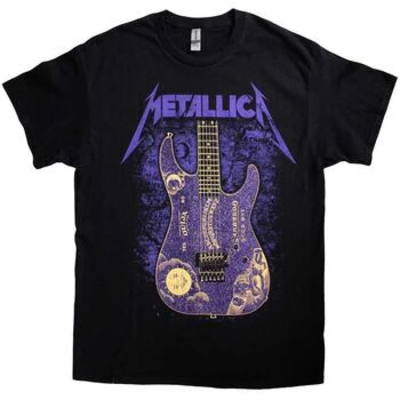 Image of Metallica Mens Ouija Purple T-Shirt in Black Size: Small Black Male S
