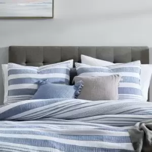 Image of DKNY Comfy Stripe Super Kingsize Duvet Cover, Navy