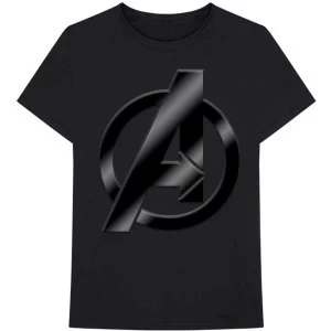 Image of Marvel Comics - Avengers Logo Unisex Large T-Shirt - Black