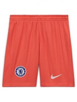 Image of Nike Youth Chelsea 20/21 Third Shorts, Yellow, Size Xs