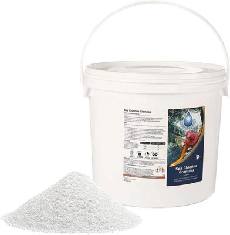 Image of Shatchi 5 Kg Chlorine Granules Blue Sparkle Water Treatment For Rapid Disinfecting And Cleaning Of Hot Tub Spa And Swimming Pool