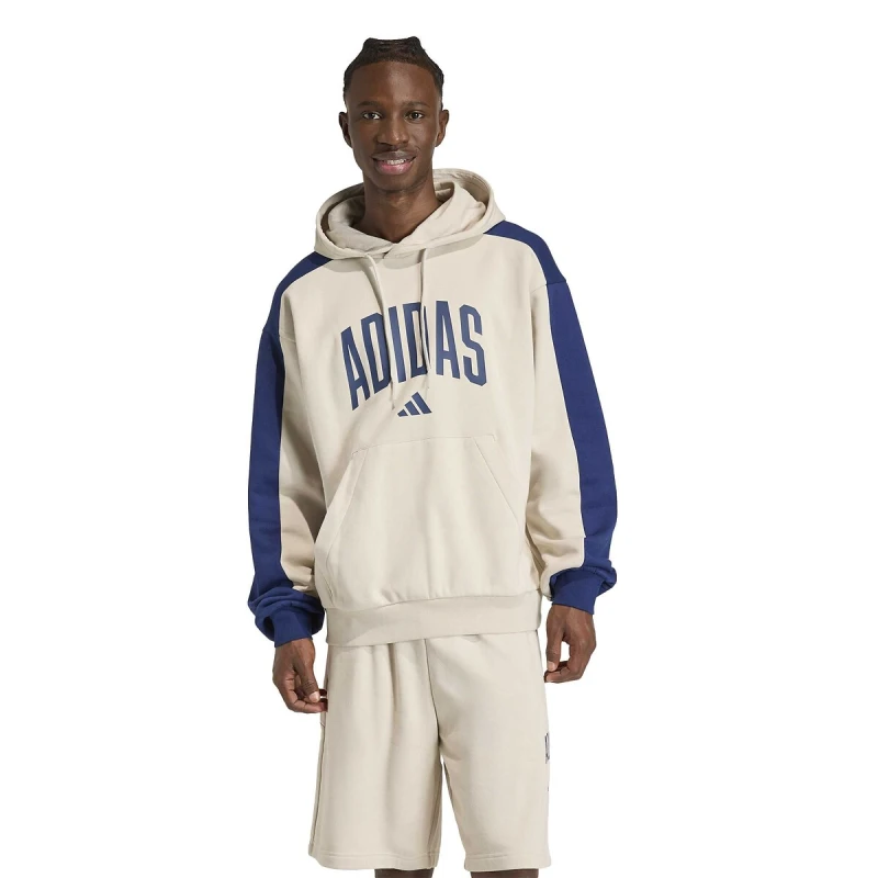 Image of Adidas SPORTSWEAR Seasonals Collegiate Hoodie grey/dark blue Cotton S