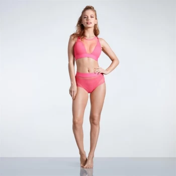 USA Pro Hi Mesh Bikini Bottoms - Coral