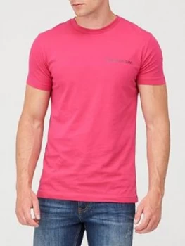 Image of Calvin Klein Jeans Institutional Chest Logo T-Shirt - Pink, Size L, Men