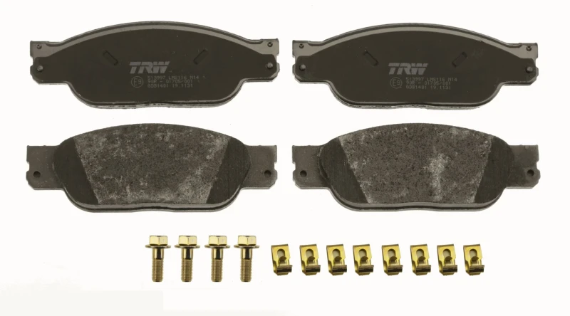 Image of TRW GDB1401 Brake pad set not prepared for wear warning indicator, with brake caliper screws Brake Pad Set,disc brake (402)
