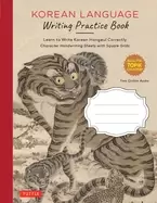 Image of korean language writing practice book learn to write korean hangul correctl