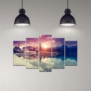 Image of 5DMDF-28 Multicolor Decorative MDF Painting (5 Pieces)