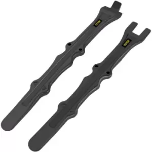 Image of Vevor - Tire Changing Tool, Tire Iron Set, 2pcs Motorcycle Tire Irons, 40CR Steel Tire Bead Breaker, Black Tire Changing Spoons, Rust Proof