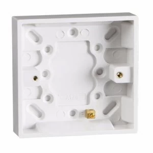 Image of KnightsBridge 1 Gang 16mm Single Pattress Box With Earth Terminal