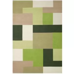 image of Oriental Weavers Lexus Green Rug - 120x170cm, Wool, Geometric