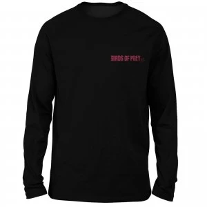 Image of Birds of Prey Logo Embroidered Unisex Long Sleeved T-Shirt - Black - L