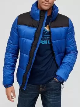 image of Superdry Code Padded Jacket - Blue Size M Men